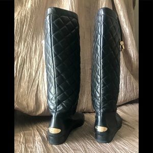 Michael Kors Lizzie Black Boots Womens Size 7.5-8